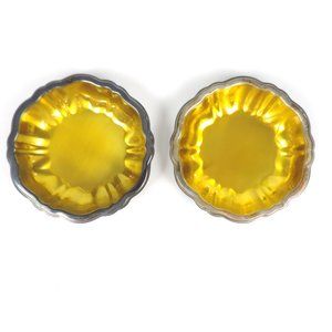 Vintage 1960s Oneida Silversmiths Silver Plated Bowls with Gold Wash